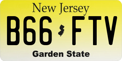 NJ license plate B66FTV