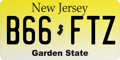 NJ license plate B66FTZ
