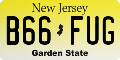 NJ license plate B66FUG