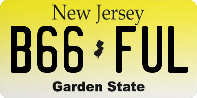 NJ license plate B66FUL