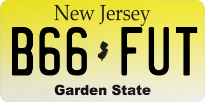 NJ license plate B66FUT