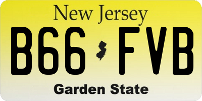 NJ license plate B66FVB
