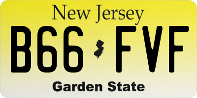 NJ license plate B66FVF