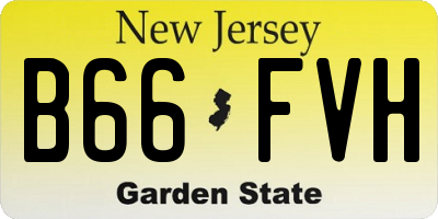 NJ license plate B66FVH