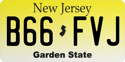 NJ license plate B66FVJ
