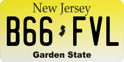 NJ license plate B66FVL