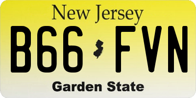 NJ license plate B66FVN