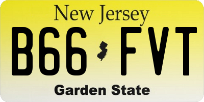 NJ license plate B66FVT