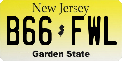 NJ license plate B66FWL