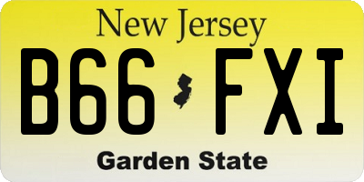 NJ license plate B66FXI
