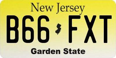 NJ license plate B66FXT