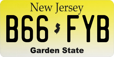 NJ license plate B66FYB