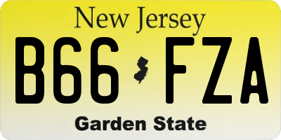 NJ license plate B66FZA