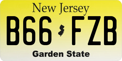 NJ license plate B66FZB