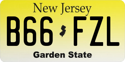 NJ license plate B66FZL
