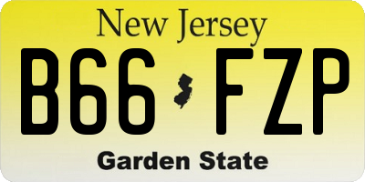 NJ license plate B66FZP
