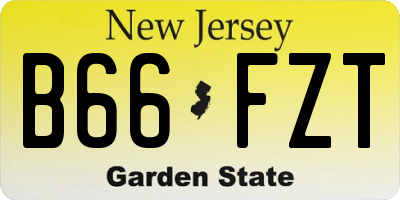 NJ license plate B66FZT