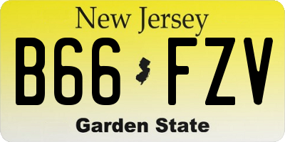 NJ license plate B66FZV