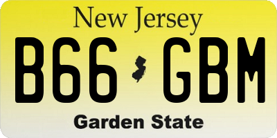 NJ license plate B66GBM