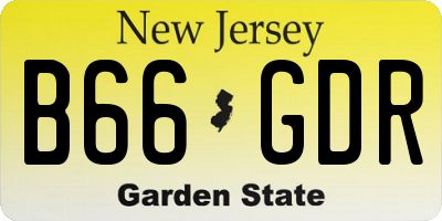 NJ license plate B66GDR