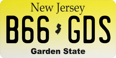 NJ license plate B66GDS