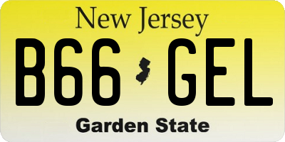 NJ license plate B66GEL