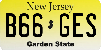 NJ license plate B66GES