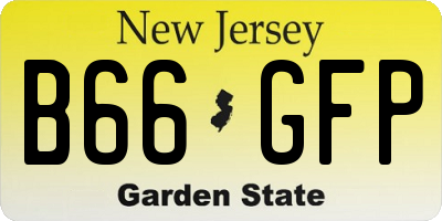 NJ license plate B66GFP