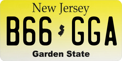 NJ license plate B66GGA