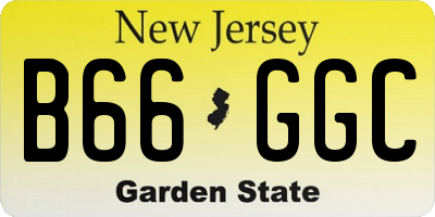 NJ license plate B66GGC