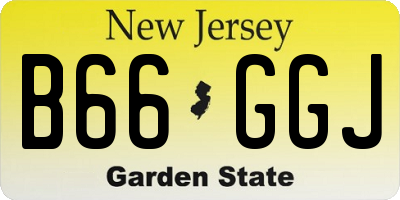 NJ license plate B66GGJ