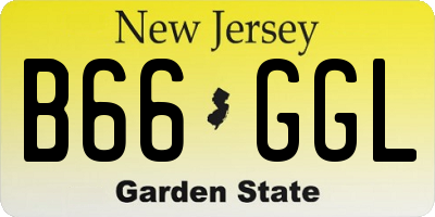 NJ license plate B66GGL