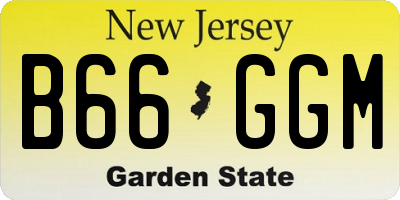 NJ license plate B66GGM