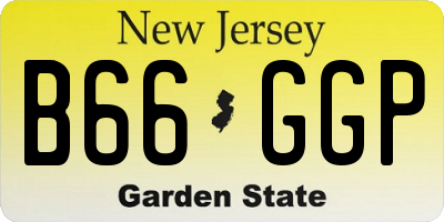 NJ license plate B66GGP