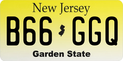 NJ license plate B66GGQ