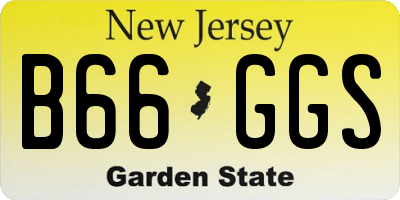 NJ license plate B66GGS