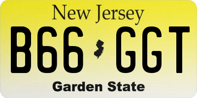 NJ license plate B66GGT