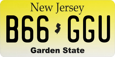 NJ license plate B66GGU