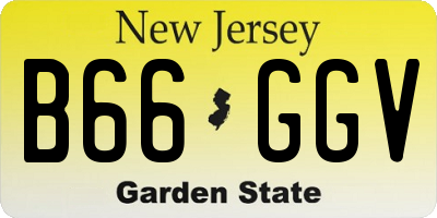 NJ license plate B66GGV