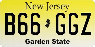 NJ license plate B66GGZ