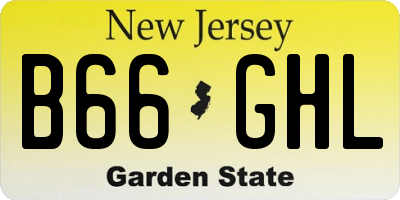 NJ license plate B66GHL
