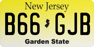 NJ license plate B66GJB