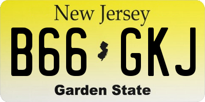 NJ license plate B66GKJ