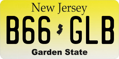 NJ license plate B66GLB