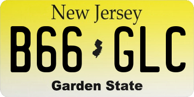 NJ license plate B66GLC