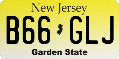 NJ license plate B66GLJ