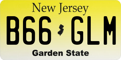 NJ license plate B66GLM