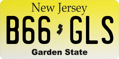 NJ license plate B66GLS