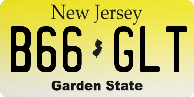 NJ license plate B66GLT
