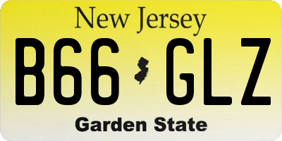 NJ license plate B66GLZ